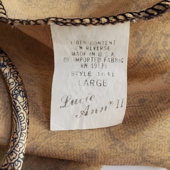 Lucie Ann II Vintage Paisley Silky Floral Lace Slip Top Nighty Teddy Lin… - Picture 13 of 16